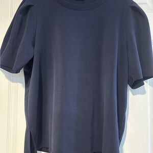 Dark Navy Blue Boxy Short Sleeve Tee